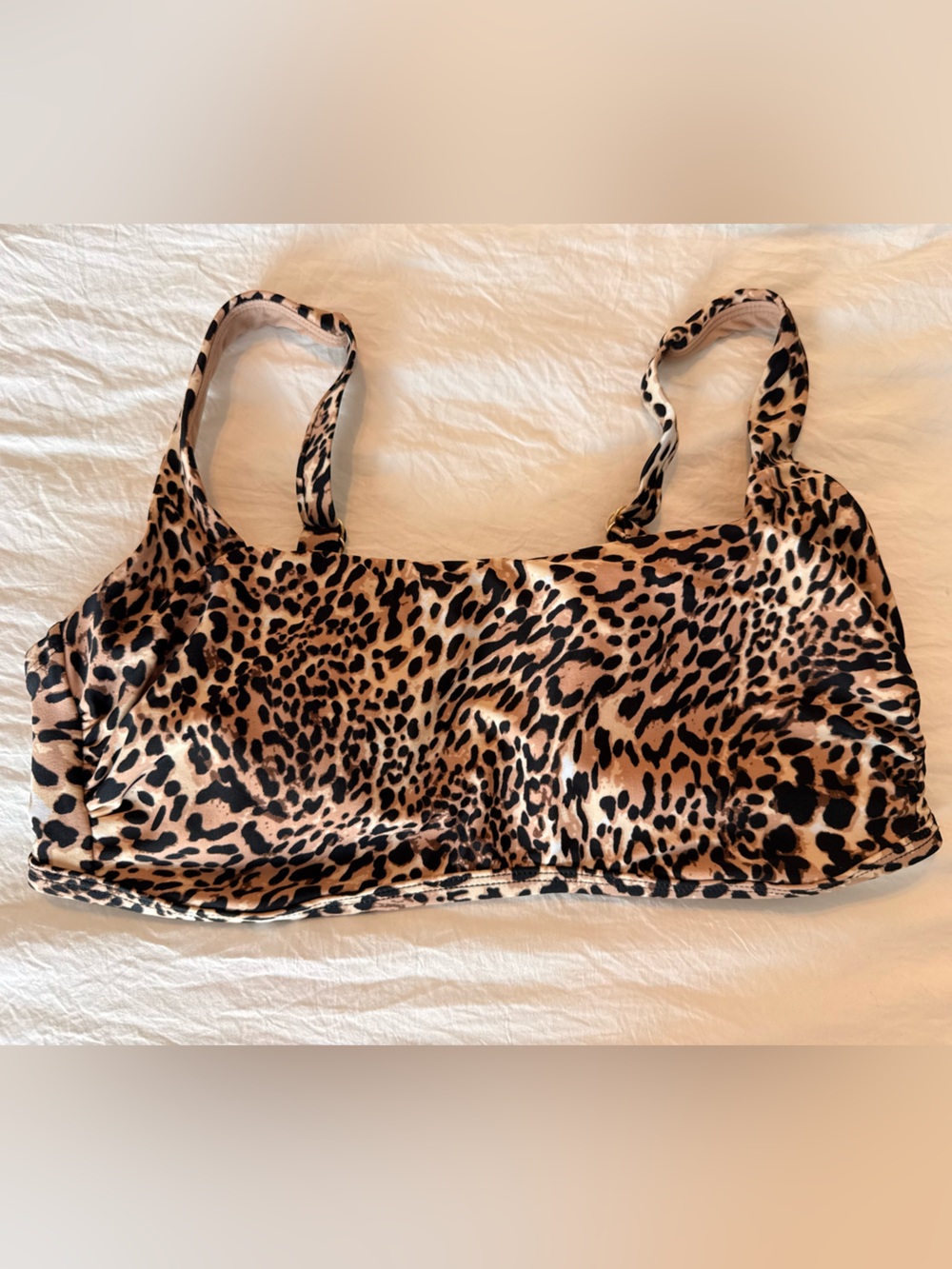 Kona Sol Leopard Print Bikini Top